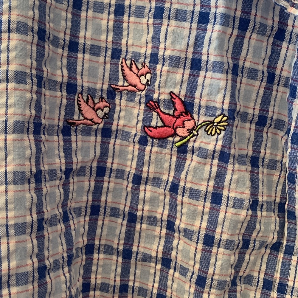 Disney XL Blue Blouse Winnie the Pooh  Button Down T-Shirt - Picture 4 of 7